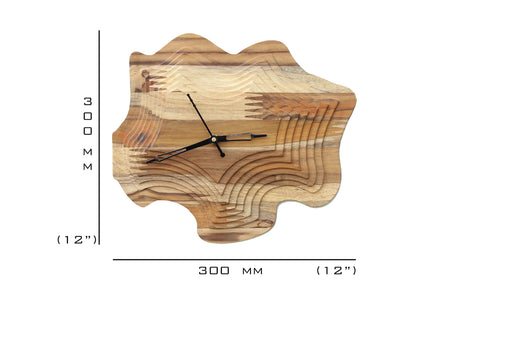 Teak Wood Wall Clock - W-9G