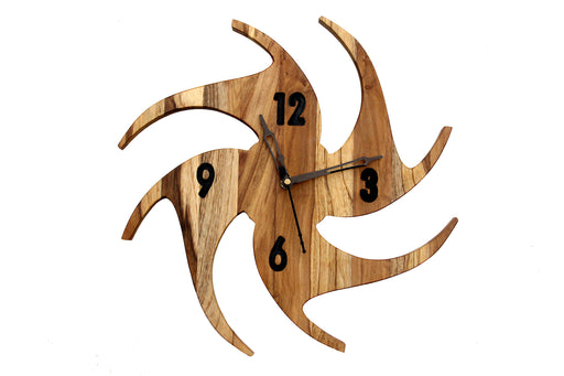 Teak Wood Wall Clock - W-6T