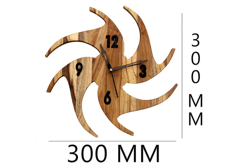 Teak Wood Wall Clock - W-6T