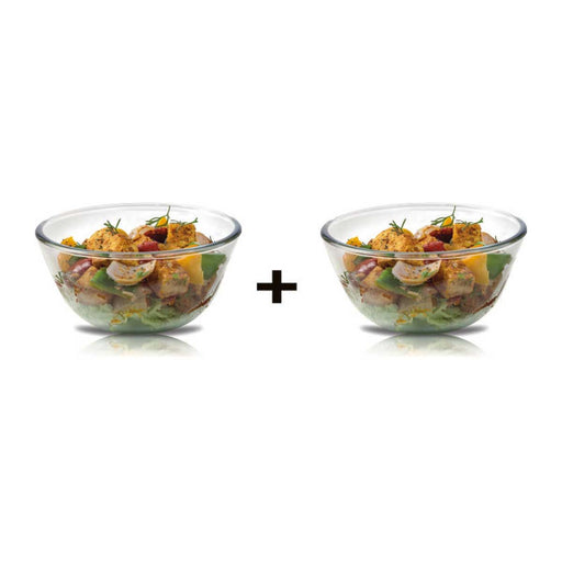 Signoraware Borosilicate Glass 500 ml + 500 ml Mixing Bowl Combos