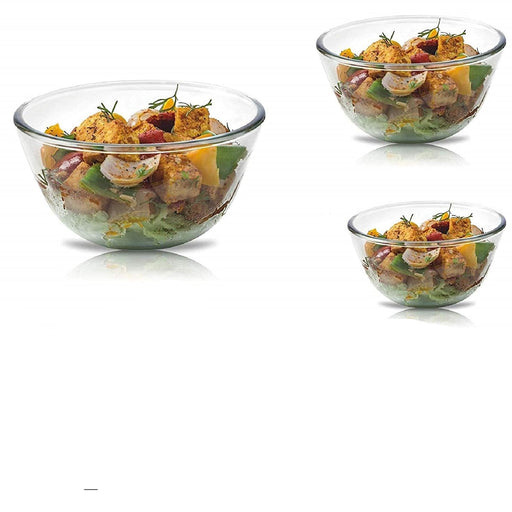 Signoraware Borosilicate Glass 1500 ml + 1000 ml + 500 ml Mixing Bowl Combos