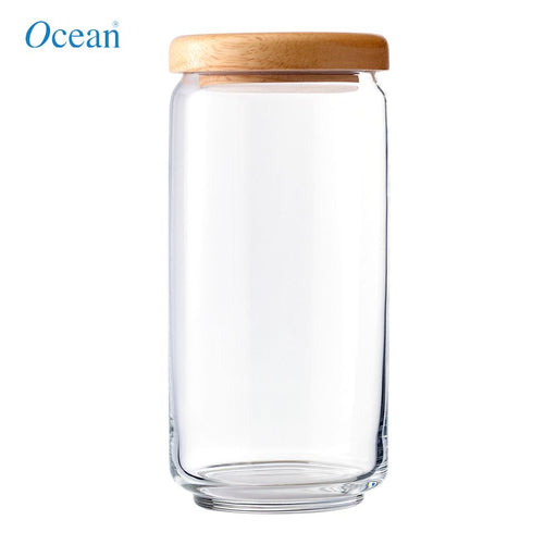 Ocean Pop Jar with Wooden Lid Set, 6 Pcs