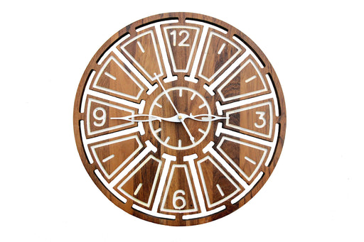 Teak Wood Wall Clock - W-5V