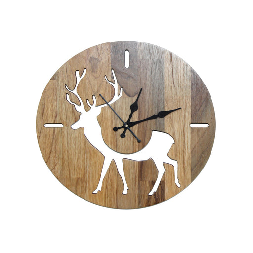 Teak Wood Wall Clock - WE-1G