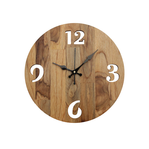 Teak Wood Wall Clock - WE-4G