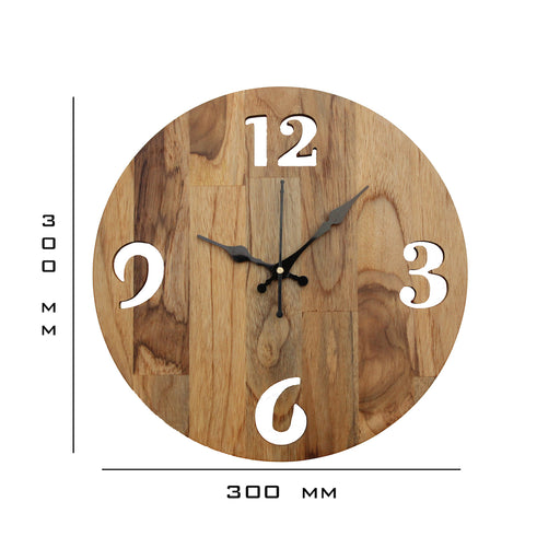 Teak Wood Wall Clock - WE-4G