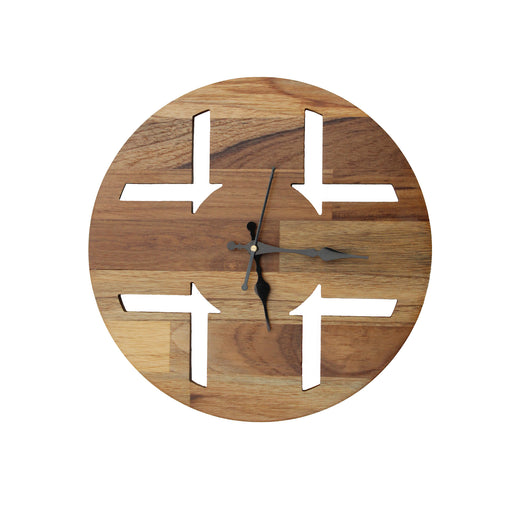 Teak Wood Wall Clock - WE-5G