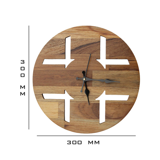 Teak Wood Wall Clock - WE-5G