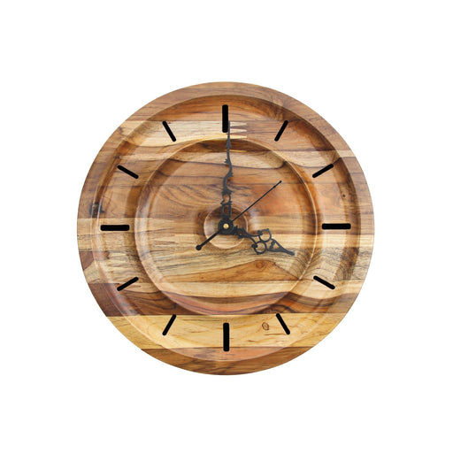 Teak Wood Wall Clock - W-4G