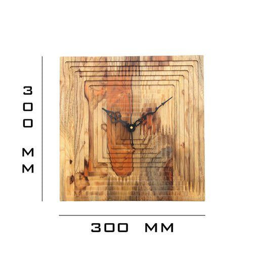 Teak Wood Wall Clock - W-11G