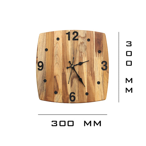 Teak Wood Wall Clock - W(G)-2