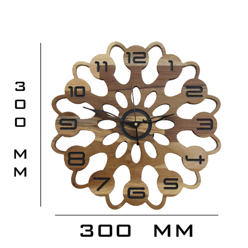 Teak Wood Wall Clock - W-3T