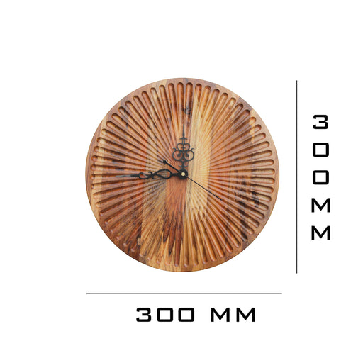 Teak Wood Wall Clock - W-8T