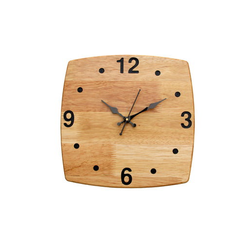 Teak Wood Wall Clock - W-2R