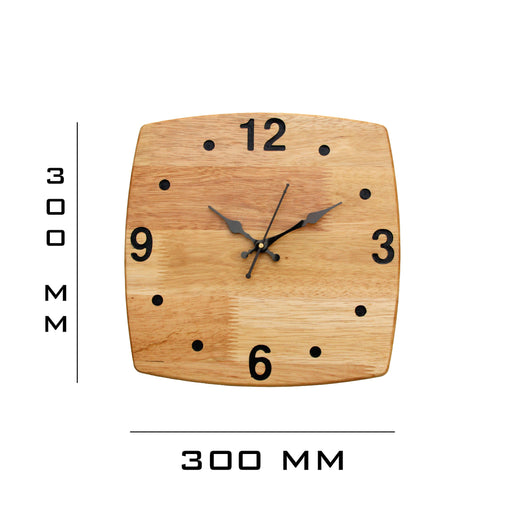 Teak Wood Wall Clock - W-2R