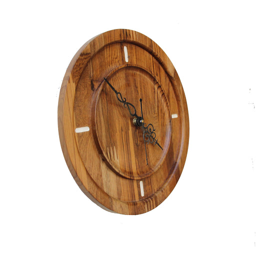 Teak Wood Wall Clock - W-13V