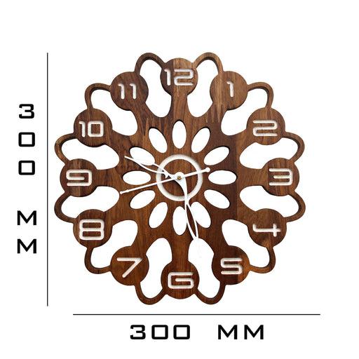 Teak Wood Wall Clock - W-3V