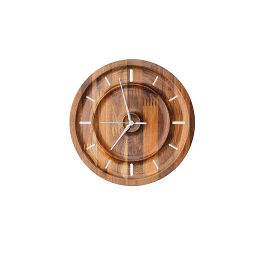 Teak Wood Wall Clock - W-4V