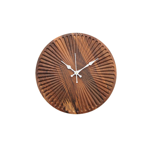 Teak Wood Wall Clock - W-8V