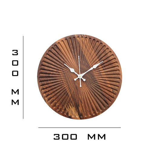 Teak Wood Wall Clock - W-8V