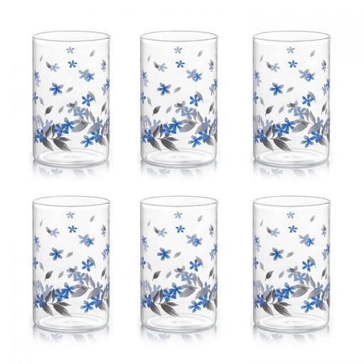 Cello Glass Tumbler - D'ziner Roma Decor Grey - 290 ml - Set of 6